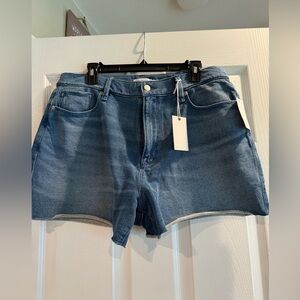 Good American Jeanius 90s Blue Denim Shorts